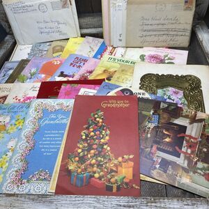 Greeting Card Lot Of 64 Vintage Cards Envelopes And Letters